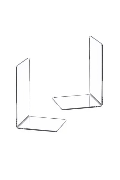 Choice Clear 1pc Acrylic Bookends Stand Bookshelf Desktop Decorative Storage ...