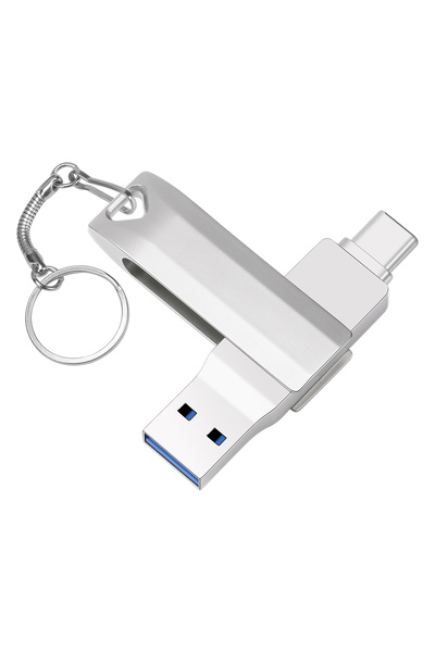 Choice3 فلاش USB نوع C فضي سعة 32 جيجابايت، ذاكرة USB-C صغيرة معدنية سعة 128 ...