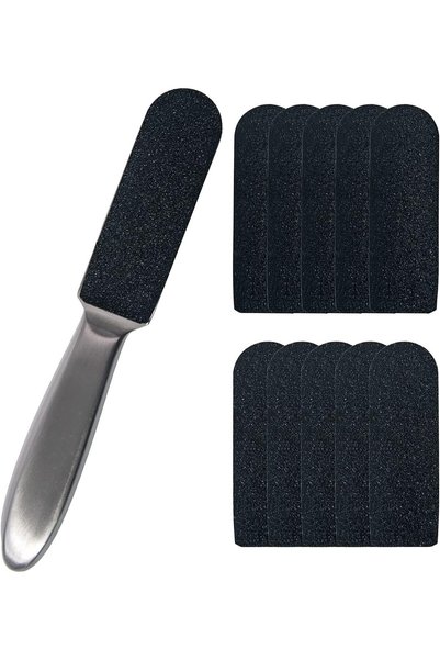 LA PERLA TECH Professional Pedicure Foot File, Coarse/Fine Double Side and Re...