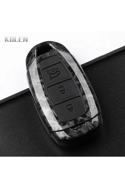 Choice5 غطاء مفتاح السيارة من ألياف الكربون ABS طراز A3 F-Carbon لسيارات هيون...