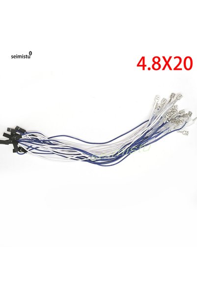 Choice DuPont 4.8-20pcs 2 Pin H2.54 Cable DuPont Cable Connector Wire 4.8mm/2...