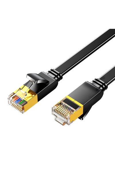 Choice 5m black Cat 7 Ethernet Cable Cat7 High Speed Flat Gigabit STP RJ45 LA...