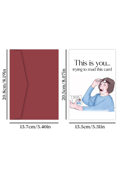 Choice 20.8x13.7x0.2cm Birthday Card 1pcs Funny Birthday Card Suitable for El...