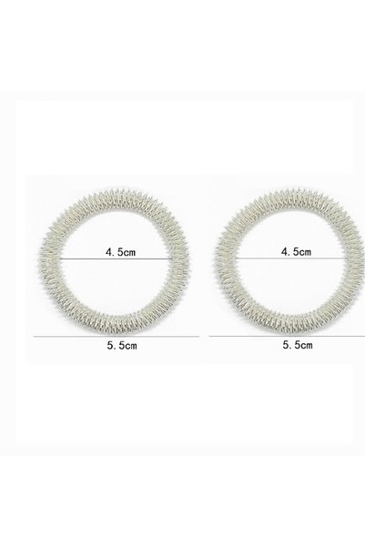Choice 2 Pcs silver Massage Bracelet Pain Relieving Men's And Women's Bracele...