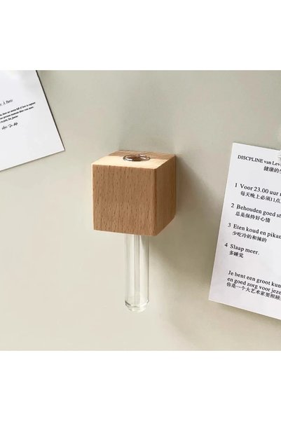 Choice BXT-JM-1PCS 1pcs Wooden Magnetic Test Tube Vase Refrigerator Magnet DI...