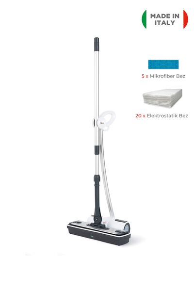 Polti Moppy White Premium Kablosuz Buharlı Paspas, Beyaz