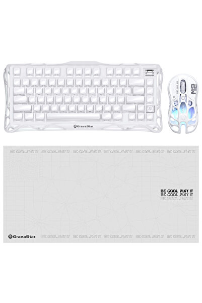 Mercury K1 Kablosuz Mekanik Gaming İngilizce Q Klavye, M2 Kablosuz Optik Mouse ve Mousepad