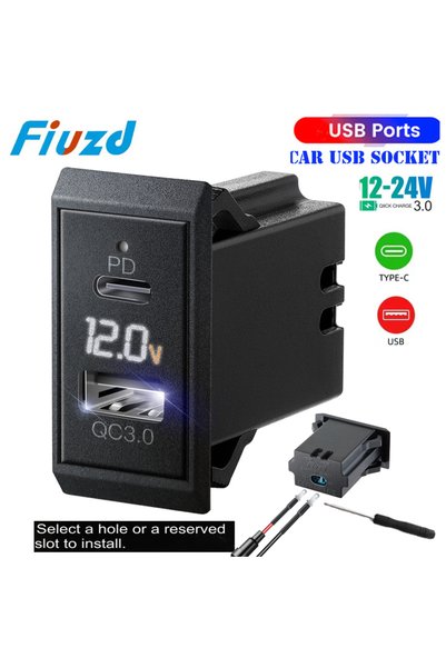 choice2 محول الشحن السريع APC بثلاثة منافذ USB لشحن الهواتف، محول شاحن سيارة ...