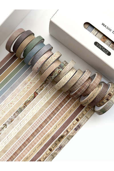 Choice1 Chocolate 20 Rolls Of Thin Strips Of Washi Tape Box, Delicate Flowers...
