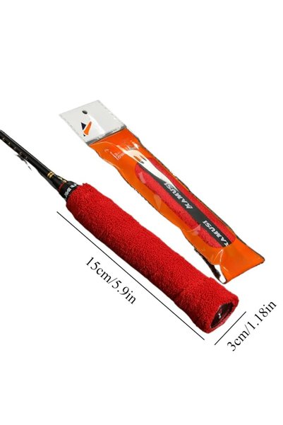 Choice red Pro Sweat-Absorbing Overgrips - Towel Grip Tape for Tennis/Badmint...