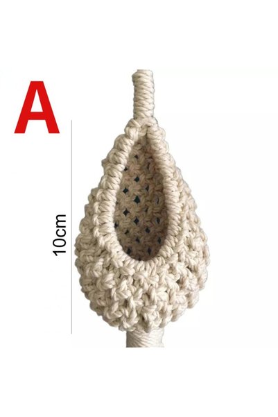 Choice1 A Hanging Basket Hand-woven Pineapple Shape Landscaping Cotton Macram...