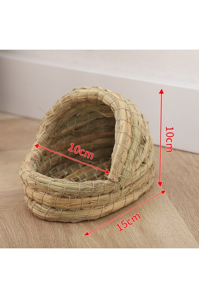 Choice1 Mini shoes Hand Woven Straw Bird Nest Tiger Skin Parrot Peony Nest Ru...