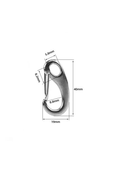 Choice 40mm 316 Stainless Steel Multifunctional Egg Shape Spring Snap Hooks M...