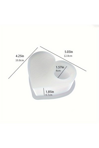 Choice mold 1pc Heart-Shaped Silicone Mold - Create Unique Candlestick Plaste...