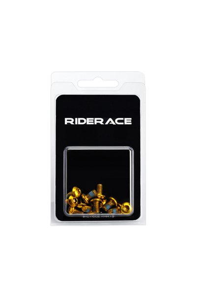 riderace 12 قطعة من مسامير توركس لدوار فرامل قرص الدراجة الذهبية T25 M5x9 مم ...