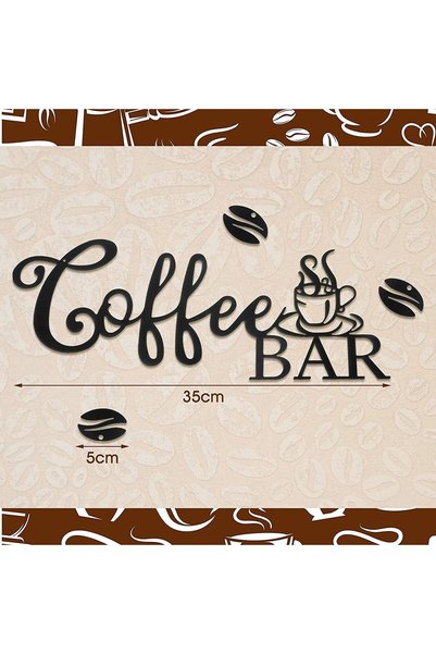 HELLOYOUNG TY2344-01 Vintage Metal Coffee Bar Sign - Rustic Wall Decor for Co...