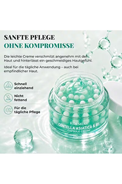 Kormesic Centella & B5 Capsule Cream 75g – Soothing, Hydrating & Barrier Care for Smooth Skin