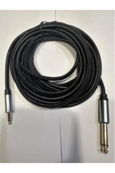 TinyBox 5 metre 3.5 mm stereo 6.3 mm mono kablo 5 metre amfi bilgisayar arası kablo
