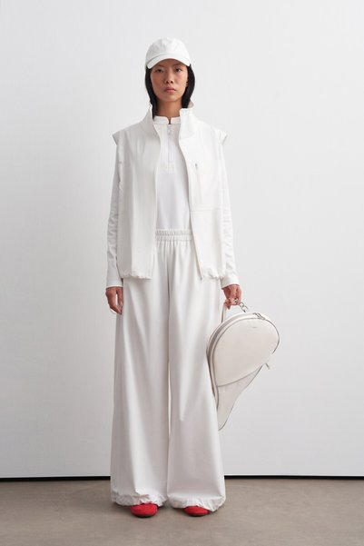 KADRİYE BAŞTÜRK Zippered Stretch Blouse White