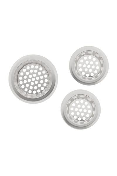 OEM Set 3 Site Metalice pentru Sifon Chiuvetă, Rețin Părul și Impuritățile