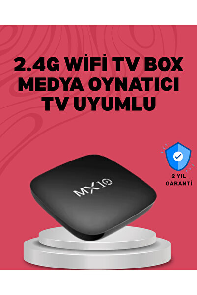 Fa Aksesuar 4K UHD Android Medya Oynatıcı 8 GB Hafıza 2 GB RAM Wi-Fi Destekli