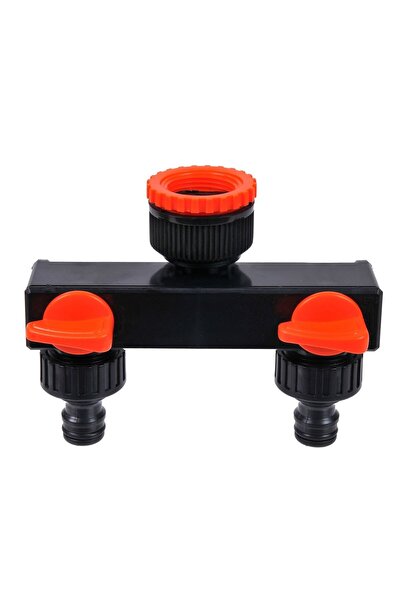 OEM Conector dublu pentru robinet cu robinet de închidere, lungime 12,5 cm
