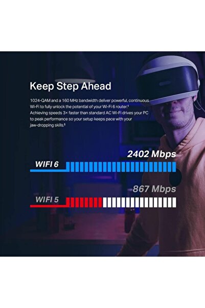 ART3 Archer TX55E, AX3000 Mbps, İki Anten, Özel Soğutucu, 1024-QAM, Ultra Düşük Gecikme, Intel Wi-Fi 6 Yo