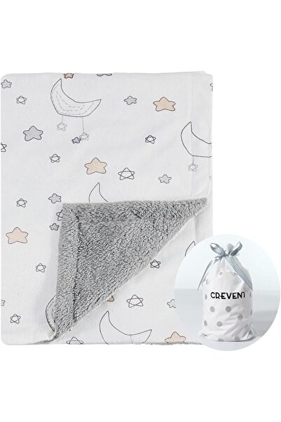 CREVENT 76x100cm Organic Muslin Cotton Baby Blanket for Newborns, Soft Mink B...
