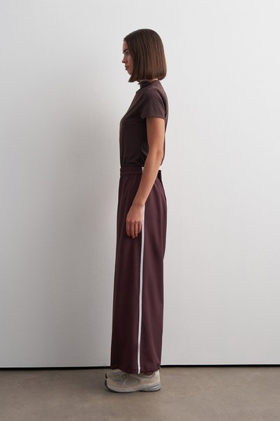 KADRİYE BAŞTÜRK Adjustable Segmented Technical Trousers Claret Red