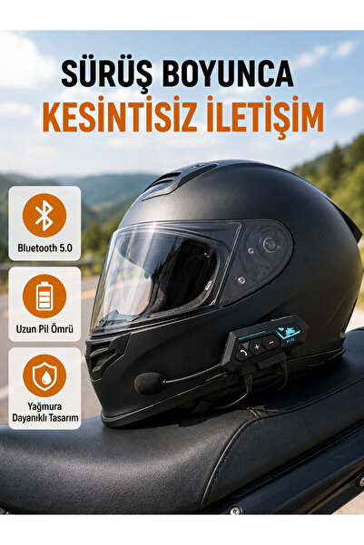 Lisinya Motosiklet Kask Kulaklığı Bluetooth 5.0 Gürültü Önleme ve Hızlı Bağlantı Yeni Nesil -