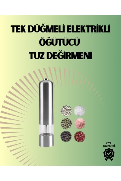 Marsilyan Pilli Otomatik Baharat Değirmeni Gıda Sınıfı Çelik Sessiz Öğütücü Alet AKL48JD5