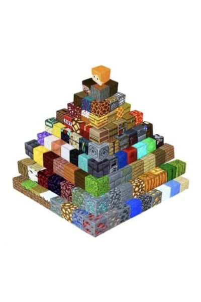 MASHASHOP Set de construcție magnetic, tip Minecraft, cuburi, multicolor, 60 ...