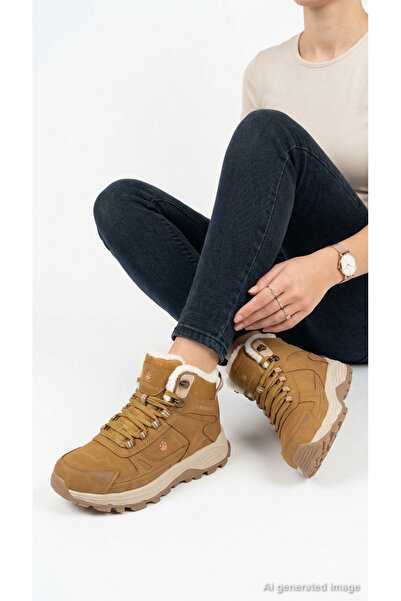 lumberjack CAPRI HI 6PR Kadın Bot Outdoor İçi Peluş Kürklü Bağcıklı Kışlık Günlük Kalın Tırtıklı Taban 6PRMRV