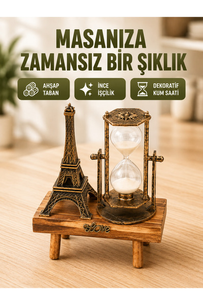 AKILLI Ev, Ofis ve Kafeler İçin Retro Ahşap Kum Saati Dekorasyonu