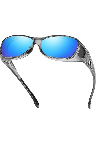 DUCOO DUCO Polarized Wraparound Fitover Glasses Wear Over Sunglasses for Men ...