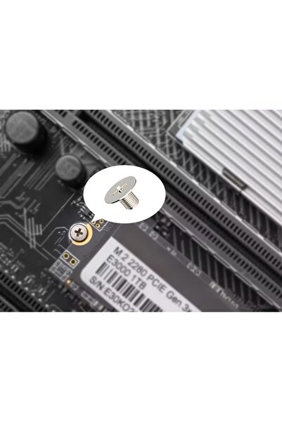 DY 2 Adet M2 Vida, Metrik Yıldız Uçlu, NVMe M.2 SSD Montajı için + Tornavida + ASUS Anakart Sabitleme K