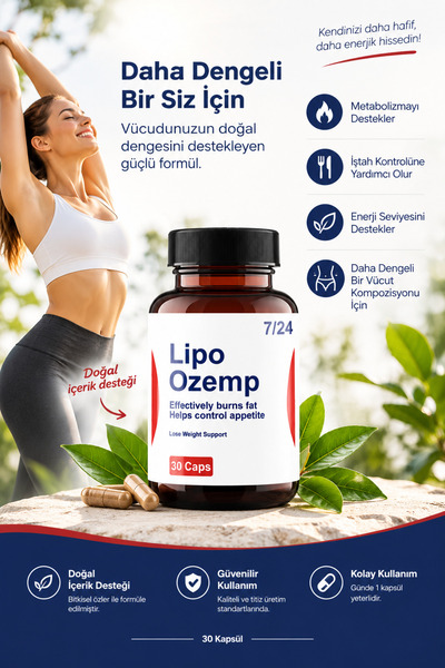 Genel Markalar Lipo Ozemp 7/24 - Kilo Dengeleme ve İştah Yönetimini Destekley...