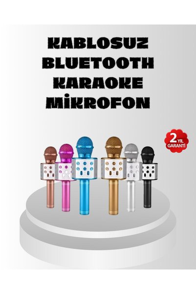 Marsilyan Kablosuz Bluetooth Karaoke Mikrofon Yankı Efektli AKL48JD5
