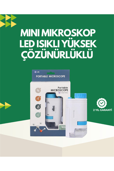 Global LED Aydınlatmalı 80–200 Kat Büyütmeli Cep Mikroskop