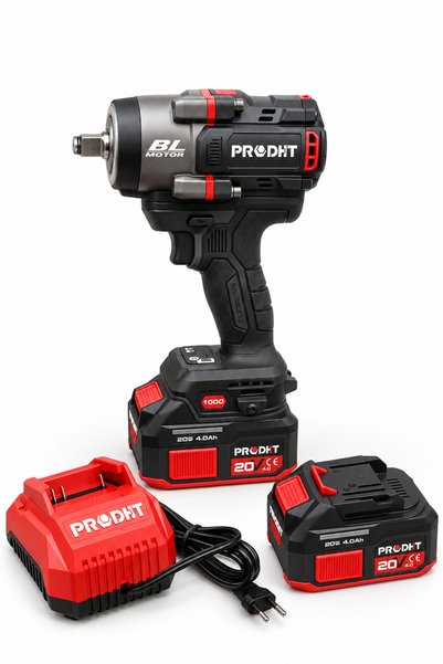 dorf PRODHT D18000201 1/2" Şarjlı Somun Sıkma 1000 Nm 20V 4.0Ah Çift Akülü Kömürsüz