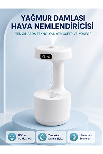 Lisinya Anti-Gravity Water Drop Air Humidifier 800 ml Ultrasonic Aroma Diffus...