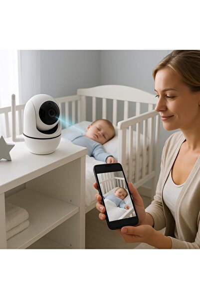 WiFi Akıllı Güvenlik Kamerası | 360° Görüş | Hareket Algılama & Anlık Bildirim | Gece Görüşü | 7/24