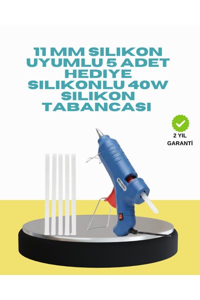 TAKYAKIŞTIR 5 Silikon Hediyeli 40W Silikon Tabancası Ev ve Hobi Kullanımı