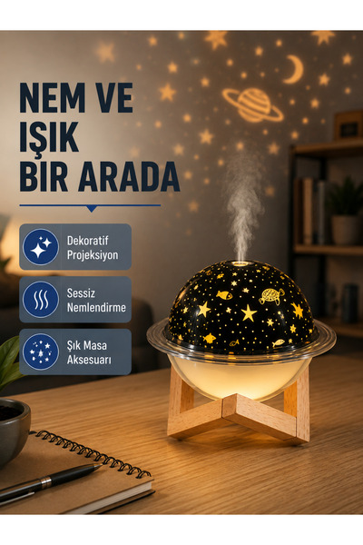 Lisinya ضوء ليلي للعرض بتقنية USB ومرطب هواء - مزود بتقنية العلاج بالروائح، ص...