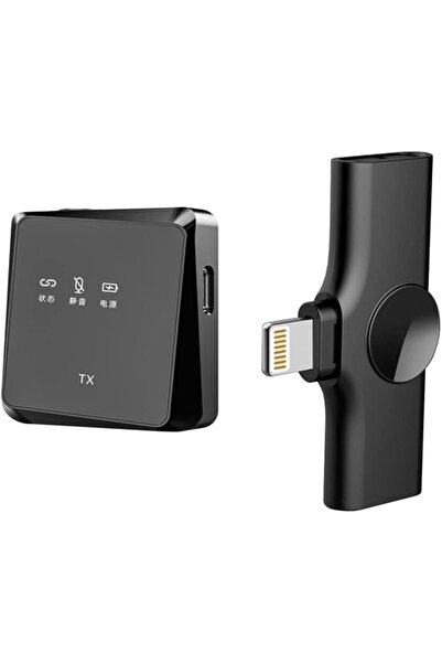 TAKYAKIŞTIR Wireless Yaka Mikrofonu iPhone ile Uyumlu Gürültü Azaltıcı Telefonlar için 2,4 GHz Profesyonel Kablo