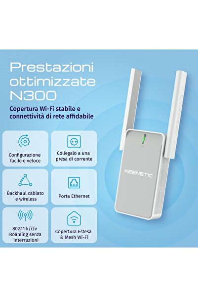 TAKYAKIŞTIR Buddy 4 N300 Menzil Genişletici Wi-Fi Mesh Repeater Range Extender Access Point KN-3211