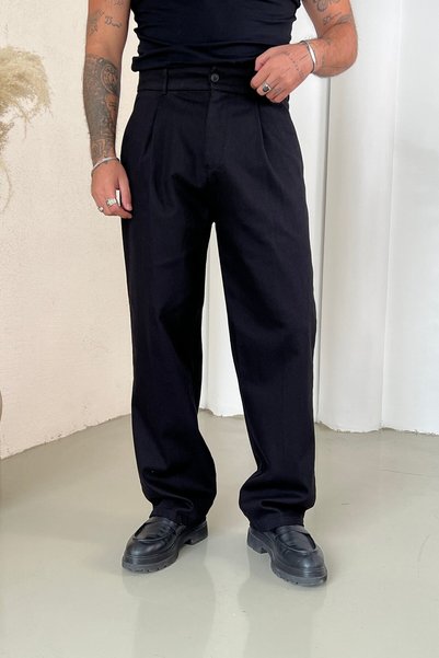 OUTFİT MAN Gabardine Loose Jeans Black