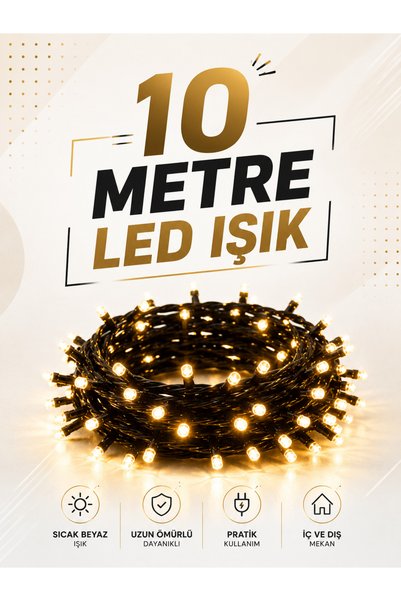 ucuzteknom 10 Meters Led Lighted Decorative Party and Celebration Lighting