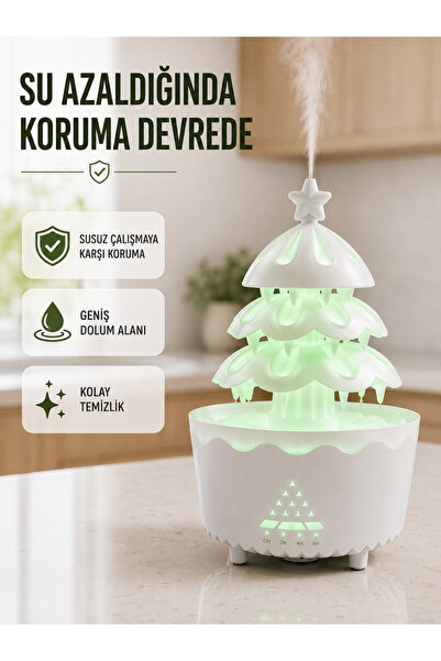 Lisinya Rgb Illuminated Luck Tree Aromatherapy Diffuser 250 ml Air Humidifier -