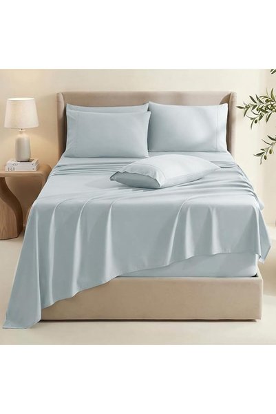 Hearth & Harbor Extra Deep Pocket King Size Sheets Set - Fits Mattress 18-24 Inches Deep - 6 Piece G